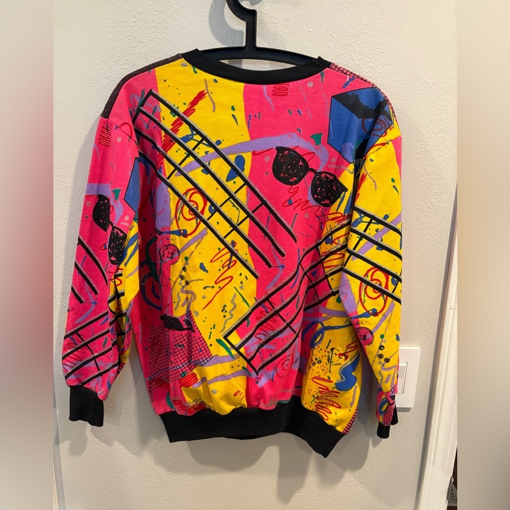 Vintage 1980’s Elvis Presley Liberty Flyer Jailhouse Rock Neon Sweater NWT Sz M - Picture 10 of 16